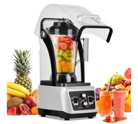 4.5L Commercial Blender with Soundproof Shield, Quiet Professional Smoothie Maker, High Speed Bar Blender with Self-Cleaning, Heavy Duty for Smoothies, Milkshakes and Nuts 2200W