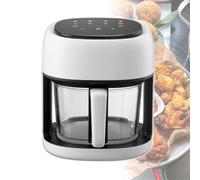 4.5L Digital Preset Air Fryer Visual Cooking Window One-touch Digital Control for Presets, French Fries, Chicken, Meat, Fish(White)