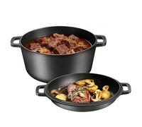 4.5L Dutch Oven Pot Suitable for Baking Roasting, Braising Frying
