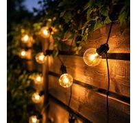 4.5m Battery Clear Festoon Lights Warm White LED Outdoor Garden String Lighting