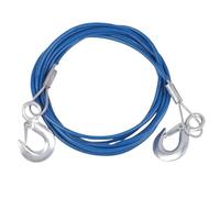 4/5M Car Tow Rope Auto Pull Roped 3-7 Tons Steel Wire Tow Ropd Traction Roping Trailer Pulls Rope With Hooks Car Emergency Tool(A)