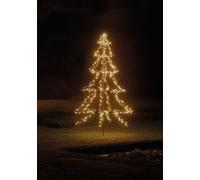 4.5m Easy Set Up Pre Lit Christmas Outdoor Tree 900 Warm White LED's Twinkle Multi Function Warm White