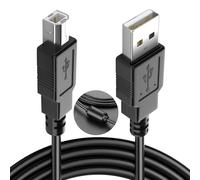 4.5M USB 2.0 Printer Cable to Computer Type A to B Male Scanner Extension Cable for HP Envy Canon Brother Lexmark Epson Dell Xerox Samsung Printer Cord with Magnetic Ring Reject Interference (Black)