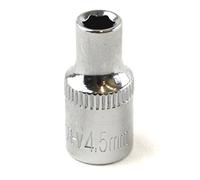 4.5mm 1/4" Drive Shallow Metric Socket Single Hex / 6 Sided Bergen