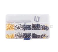 4.5mm Grommet Eyelet Kit Rust Proof Metal Eyelets with 480 Pieces in 4 Colors Gold Silver Silver Black Antique Copper DIY Crafting Tool Set for Leather Shoes Bags Clothes