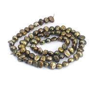 4-5mm Small Freeform Potato Shape Baroque Natural Freshwater DIY Spacer Pearl Beads 14"-Brown