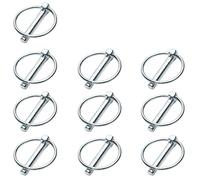 4.5mm x 36mm Linch Pins, Cotter Pin Lock Retaining Pins Trailers Tractors Mechanical, Silver 10 Pcs