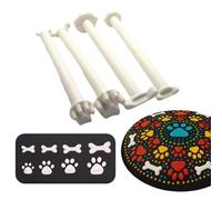 4/5pcs Flower Floral Dotting Tools Set, 3D Printed Art Stamp Pen, DIY Graffiti Stamping, Flowers Leaves Cat Paw Pattern, Drawing Templates Dotting Tools for Dot Painting