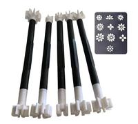 4/5pcs Flower Floral Dotting Tools Set, 3D Printed Art Stamp Pen, DIY Graffiti Stamping, Flowers Leaves Cat Paw Pattern, Drawing Templates Dotting Tools for Dot Painting