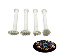 4/5pcs Flower Floral Dotting Tools Set, 3D Printed Art Stamp Pen, DIY Graffiti Stamping, Flowers Leaves Cat Paw Pattern, Drawing Templates Dotting Tools for Dot Painting