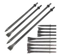 4/5pcs/set Air Chisel Impact Head Hard 45# Steel 125/175mm Solid Long Impact Head Support PneumaticTool for Cutting Removal (Color : 5pcs-175mm)
