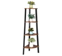 4/5Tier Ladder Corner Bookcase Shelving Rack Displa Organiser Storage Unit Retro