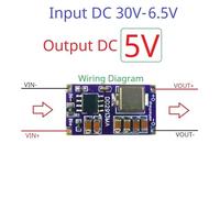 4.5V-30V to 3V 3.3V 4.2V 5V 6V 7.5V 9V 12V 3A Synchronous Step-Down Regulator OVP OCP OTP SCP DC-DC Buck Converter(5V,1PCS)