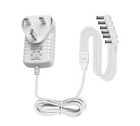 4.5V DC power adapter suitable for Christmas Village, with 6 output 4.92FT sockets. Compatible with Lemax lighting accessories 74295 35845 35018 75197 85356 74295 84428 44242 94565 94527 (white)