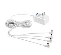 4.5V Power Adapter White 4 Outputs for Lemax Lighted Accessory 94566 94563 94564 94565 74295 74269 74707 84428 44242 Christmas Halloween Village Lights Micro Lighting Building Decor
