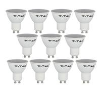 4.5W LED Light Bulbs Spotlight GU10 3000k Warm White V-TAC 211685 Pack of 1 5 10