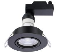 4.5W Led Recessed Tilting Downlight Kit 4000K 345Lm Non-Dimmable Black Pack Of 3