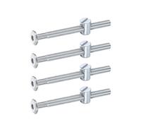 4/6/10pcs M6 Bed Frame Bolts Hex Socket Head Screws Bolts Barrel Nuts Bunk Bed Bolts Furniture Screws With Slotted Head(6Pcs,110mm Rice Head)