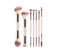 4/6/7Pcs Makeup Brush Set, Fan Blush Eyeshadow Brushes for Daily Makeup Travel,Milk tea,7pcs