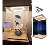 4" 6" 8" 10" 12" 14" 16" 20" 24" Tall Figures Light Acrylic Case, Large Clear Acrylic Display Box with Door, Dust Model Cars Showcase Miniatures Figurines(30x30x60cm/12x12x24in)