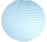 4",6",8",10",12",14",16" Round Paper Lanterns Lamp Shade Wedding Birthday Party (14"(35CM), Baby Blue)