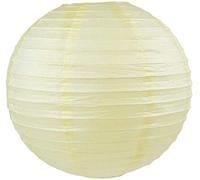 4",6",8",10",12",14",16" Round Paper Lanterns Lamp Shade Wedding Birthday Party (14"(35CM), Ivory/Cream)