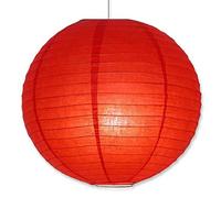 4",6",8",10",12",14",16" Round Paper Lanterns Lamp Shade Wedding Birthday Party (14"(35CM), Red)