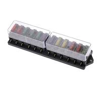 4/6/8/10/12 Way Car Fuse Holder Car Fuse Box Truck Auto Blade with 4/6/8/10/12 Fuses for 12V 32V ATO Standard Circuit Protected circuits (Color : 12 Ways)