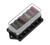 4/6/8/10/12 Way Car Fuse Holder Car Fuse Box Truck Auto Blade with 4/6/8/10/12 Fuses for 12V 32V ATO Standard Circuit Protected circuits (Color : 6 Ways)
