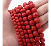 4 6 8 10 12mm Natural Colorful Lava Rock Essential Oil Diffuser Stone Loose Bead-Red-8mm approx 45 beads