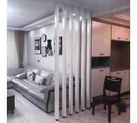4 6 8 10 Pcs Room Divider Aluminium Columns, 88 100 120 160 180 210 240 Cm High Privacy Screen Post For Living Room/Office/Foyer, Modern Partition Slats Floor To Cei,6pcs White-3.9ft/118.8cm/46.8in