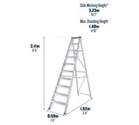 Werner MasterTrade 10 Tread Aluminium Swingback Stepladder