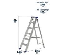 Werner Aluminium Mastertrade 6 Tread Swingback Stepladder 1.3mtr
