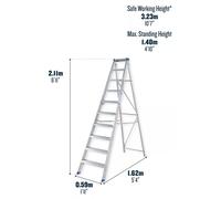 Werner MasterTrade 10 Tread Aluminium Swingback Stepladder