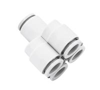 4 6 8 1012mm OD Tube Five Ways White Pneumatic Air Fitting Quick Release Push in Connector Variable Diameter(10-8mm)