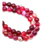 4/6/8/10mm Natural Round Stones Loose Beads Crystals Tiger Eye Cat Eye Agate Bead for DIY Bracelets Necklace Jewelry Accessories-Pink Stripe Agate-4.0mm 85-92pcs