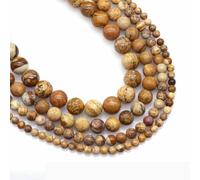 4/6/8/10mm Natural Stone Rose Striped Agate Beads Loose Spacer Bead Healing Crystal Jewelry Making Bead Accessories Wholesale-Picture Jasper-8mm 45 to 46pcs