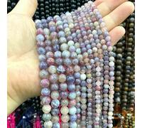 4 6 8 10MM Round Sunstone All Natural Stone Loose Spacer Beads for Jewelry Making DIY Bracelets Charms Accessories 7.5in-Pink tourmaline-8mm 23pcs 18cm Loose