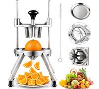 4/6/8/12 Commercial Fruit Cutter Wedger - Multifunctional Commercial Lemon Cutter with V-Shaped 420 Stainless Steel Blades, Lemon Cutter NSF Certified Easy-to-Use for Bar Restaurant (8)