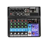 4/6/8 Channels Audio Sound Mixer 24 Effect 48V Bluetooth Mixing Console USB PC Record Play Broadcast Table Widely Applicable(6 channel)