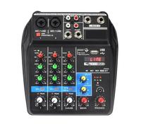4/6/8 Channels Audio Sound Mixer 24 Effect 48V Bluetooth Mixing Console USB PC Record Play Broadcast Table Widely Applicable(4 Channel)