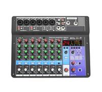 4/6/8 Channels Audio Sound Mixer 24 Effect 48V Bluetooth Mixing Console USB PC Record Play Broadcast Table Widely Applicable(8 Channel)