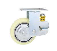 4"/6"/8" HeavyDuty PU Swivel Caster Wheel with Brake Silent Iron Core Shock Absorber Perfect for Furniture & Equipment Mobility