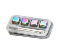 4/6/8 Steel Cooling Stone Ice Cubes With Tongs Reusable Liquor Chiller Keep Drink Cold Without Watering Down Beverages Reusable Accessories For Lover
