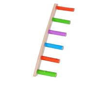 4/6/8 Step Wooden Bird Ladder Parrot Climbing Toy Exercise Rack for Cage Activity Play(Six-Ladders)
