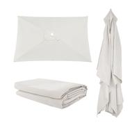 4 6 8Arms Outdoor Patio Umbrella Replacement Canopy, 2x2m 3x2m 3x3m Parasol Fabric Cover Umbrella Cloth, UV-Resistant, Washable, Square /Rectangle, For Market Table Deck Lawn Pool Garden(Off-white,2X2