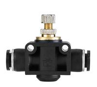4/6/8mm Tube Air, 4 6 8mm Controller T Shape Pipe Pneumatic Hydraulics, Pneumatics & Plumbing Fitting Regulator Valve Valve for Tion Fittings (6mm)