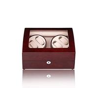 4+6 Automatic Watch Winder, with Silent Motors, 4 Rotation Modes, Wood Shell Piano Paint Exterior