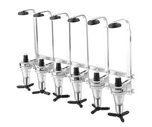 4/6 Bottle Wall Mounted & Rotary Stand Drinks Optic Dispenser Party Bar Butler by Crystals® (6 Bottle Wall Mounted)