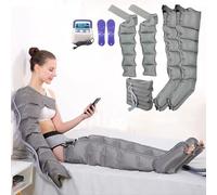4/6 Cavity Lymphatic Drainage Massager, Pressotherapy Air Compression Leg Foot Massager, Electric Air Compression Massager for Circulation Arm, Waist, Foot, Ankle(6 Cavity)